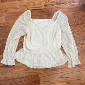 Lace Peplum Top